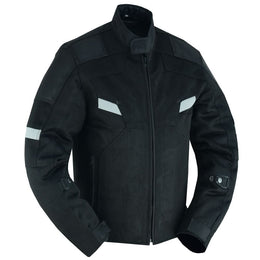 Dynamic Mens Mesh Motorcycle Jacket – Black Men's Textile Jackets Renegade Classics