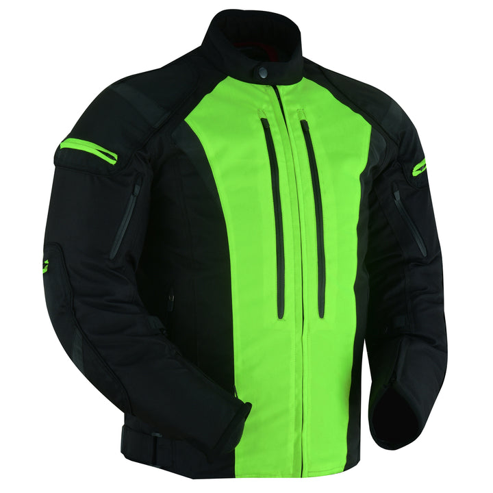 Impact Hi-Viz Mens  Mesh  Motorcycle Jacket