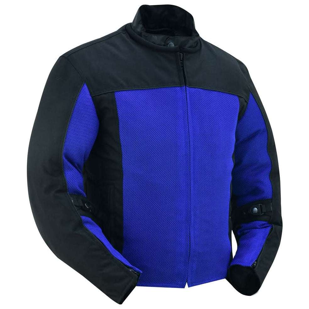 SkyCross Micro Mesh Mens Motorcycle Jacket - Blue Men's Textile Jackets Renegade Classics