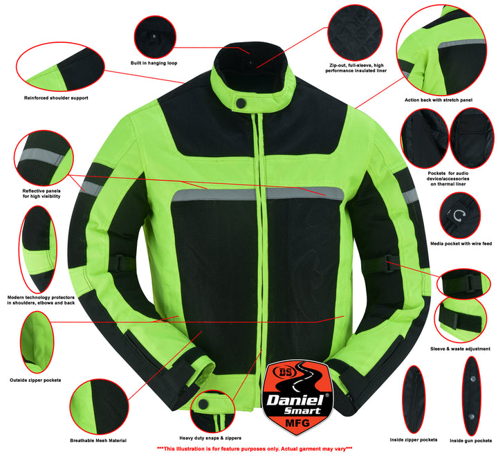 Performer Men's High-Vis Racer Mesh Jacket