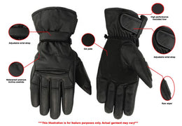PolarCruise Men's leather gloves Men's Gauntlet Gloves Renegade Classics