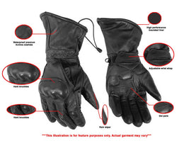 ThermalRider Men's leather gauntlet gloves Men's Gauntlet Gloves Renegade Classics