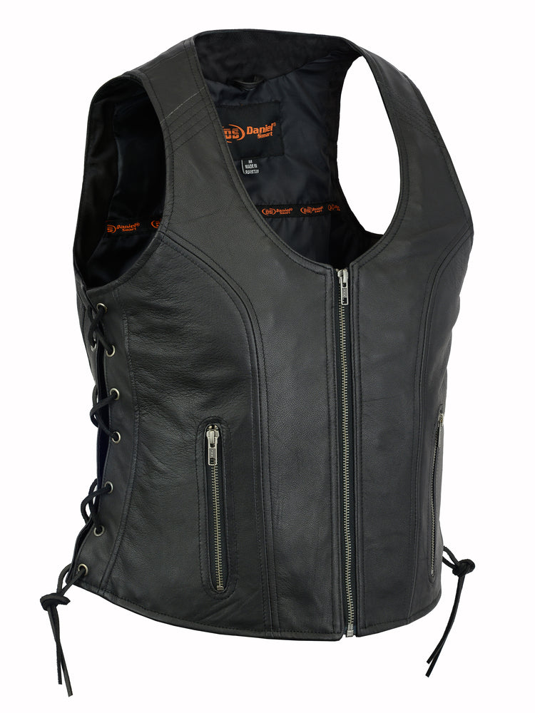 Everess Women's leather motorcycle vest Women's Leather Vests Renegade Classics