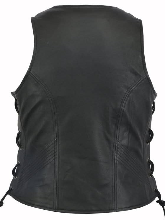 Everess Women's leather motorcycle vest Women's Leather Vests Renegade Classics