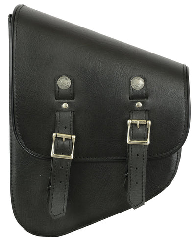 DS Left Side Premium Leather Swing Arm Bag W/ Buffalo Snaps Swingarm Bags Renegade Classics
