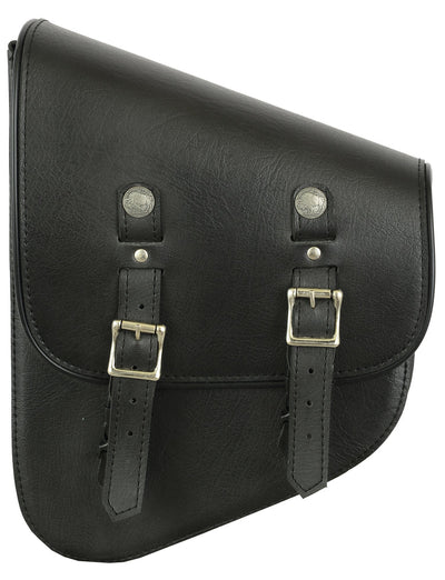 DS Left Side Synthetic Leather Swing Arm Bag W/ Buffalo Snaps Swingarm Bags Renegade Classics