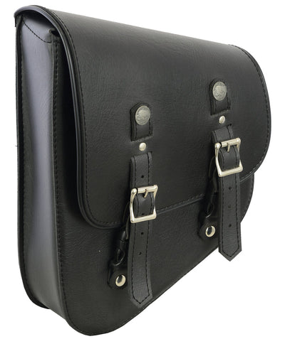 DS Left Side Synthetic Leather Swing Arm Bag W/ Buffalo Snaps Swingarm Bags Renegade Classics