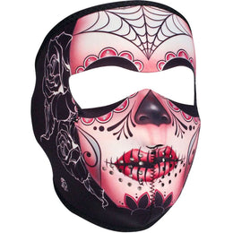WNFM082 ZAN® Full Mask- Neoprene- Sugar Skull Full Face Masks ZAN Headgear