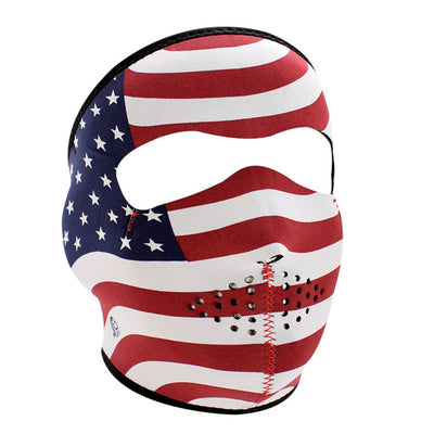 WNFM003 ZAN® Full Mask- Neoprene- Stars and Stripes Full Face Masks ZAN Headgear