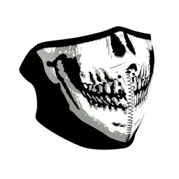 WNFM002H ZAN® Half Mask- Neoprene- Skull Face Half Face Masks ZAN Headgear