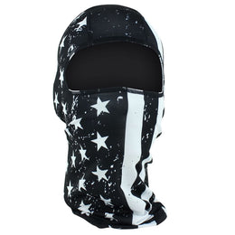 WBP091- ZAN® Balaclava- Polyester- B&W Flag Head/Neck/Sleeve Gear ZAN Headgear