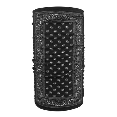 TF101 Motley Tube® Fleece Lined- Black Paisley Head/Neck/Sleeve Gear ZAN Headgear