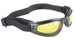 45212 Nomad Goggle Black Frame- Yellow Lens Goggles Pacific Coast Sunglasses