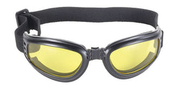45212 Nomad Goggle Black Frame- Yellow Lens Goggles Pacific Coast Sunglasses
