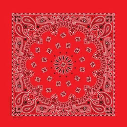 BD2500 Bandana Paisley Red Bandanas Carolina Mfg.