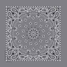BD2505 Bandana Paisley Charcoal Bandanas Carolina Mfg.