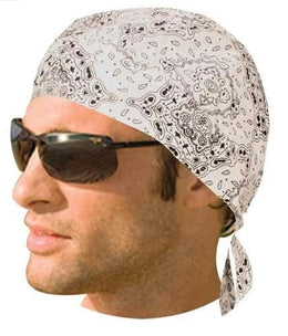 HW2616 Headwrap Paisley White Headwraps Renegade Classics