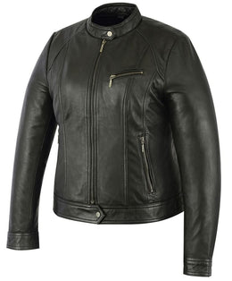 Black Mirage Women's Black Lambskin Fashion Jacket Women's Leather Jackets Renegade Classics