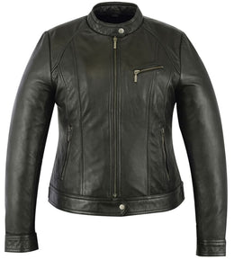 Black Mirage Women's Black Lambskin Fashion Jacket Women's Leather Jackets Renegade Classics