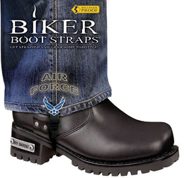 BBS/AF6 Weather Proof- Boot Straps- Air Force- 6 Inch Biker Boot Straps Biker Boot Straps