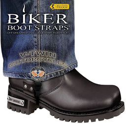 BBS/VT6 Weather Proof- Boot Straps- V-Twin- 6 Inch Biker Boot Straps Biker Boot Straps