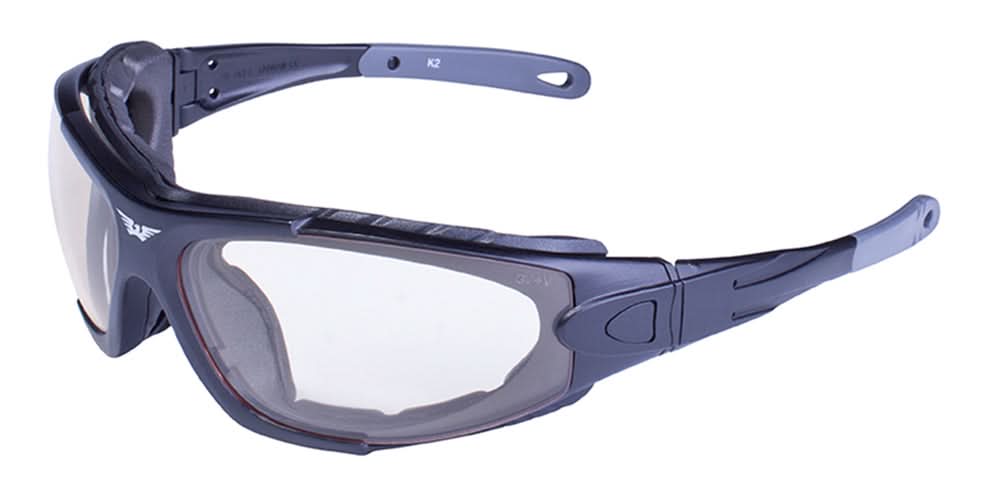Zan Headgear EFB001 Fat Boy Sunglasses - Photochromic Photogray Lenses, Anti-Fog, Black Frame