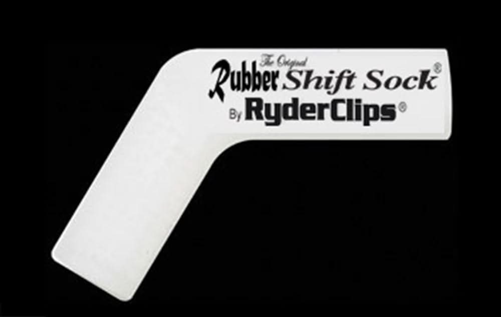 RSS-GLO/WHITE Rubber Shift Sock- Glo-White Rubber Shift Sock Ryder Clips