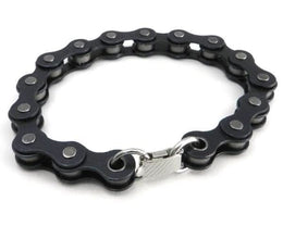 A321B Bike Chain Bracelet- Black Bracelets Renegade Classics