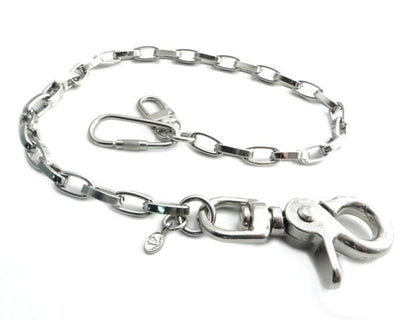 NC130-18 Modern Chrome Wallet Chain 16" Wallet Chains/Key Leash Renegade Classics