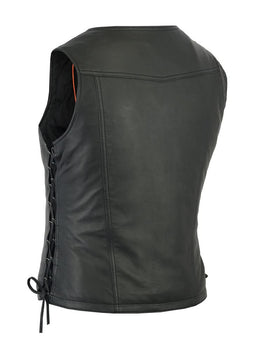 Vexela Women's leather motorcycle vest Women's Leather Vests Renegade Classics