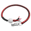 GBW211B Leather Biker Whip-Red/Black W / White Pool Ball