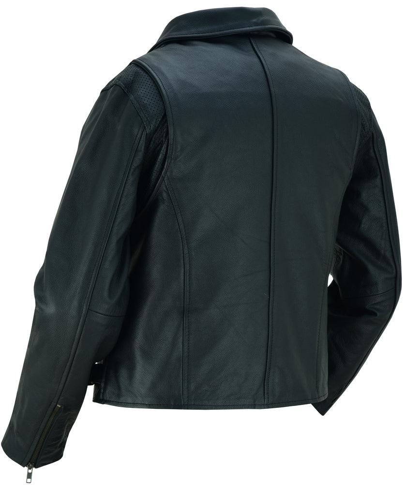 Chic ride Women's Leather Biker Jacket - Black Women's Leather Jackets Renegade Classics