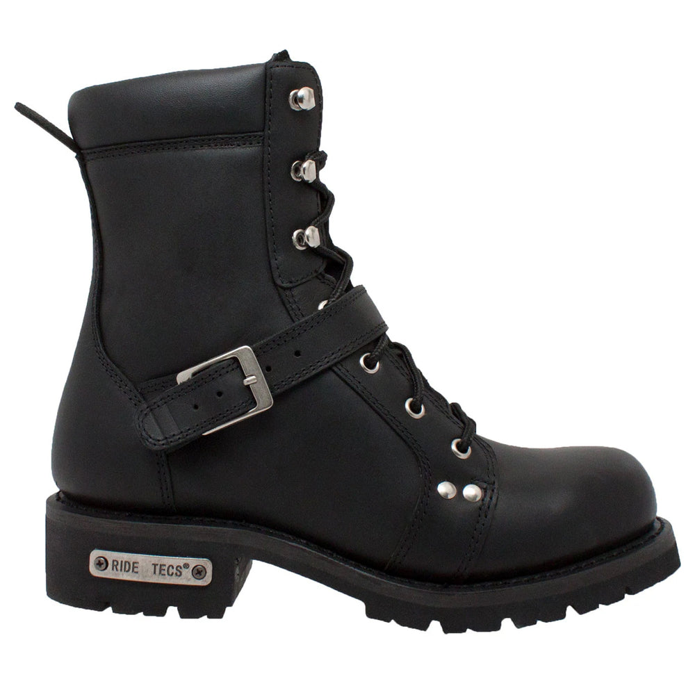 Commandsole 6" Black Biker Leather Boot Men's Footwear Adtec Footwear
