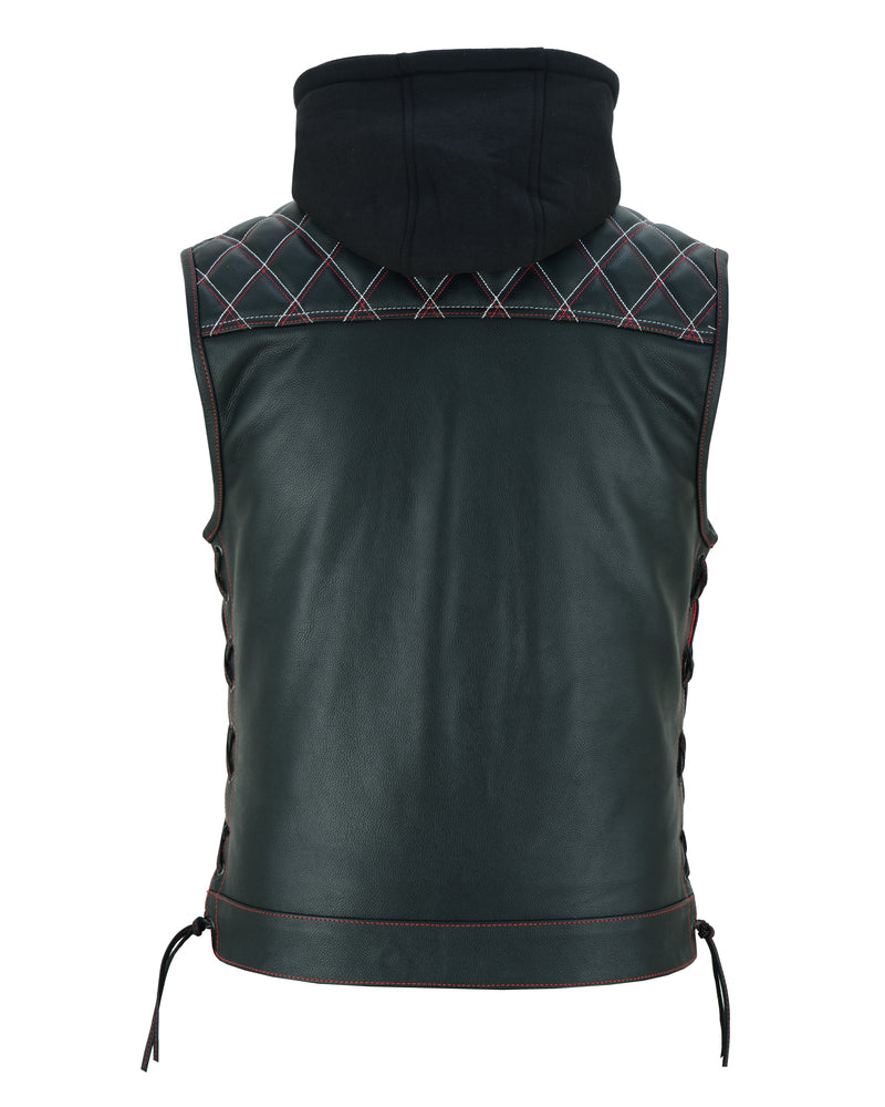 Highway Bound Men's Leather Biker Vest - Black Men's Leather Vests Renegade Classics