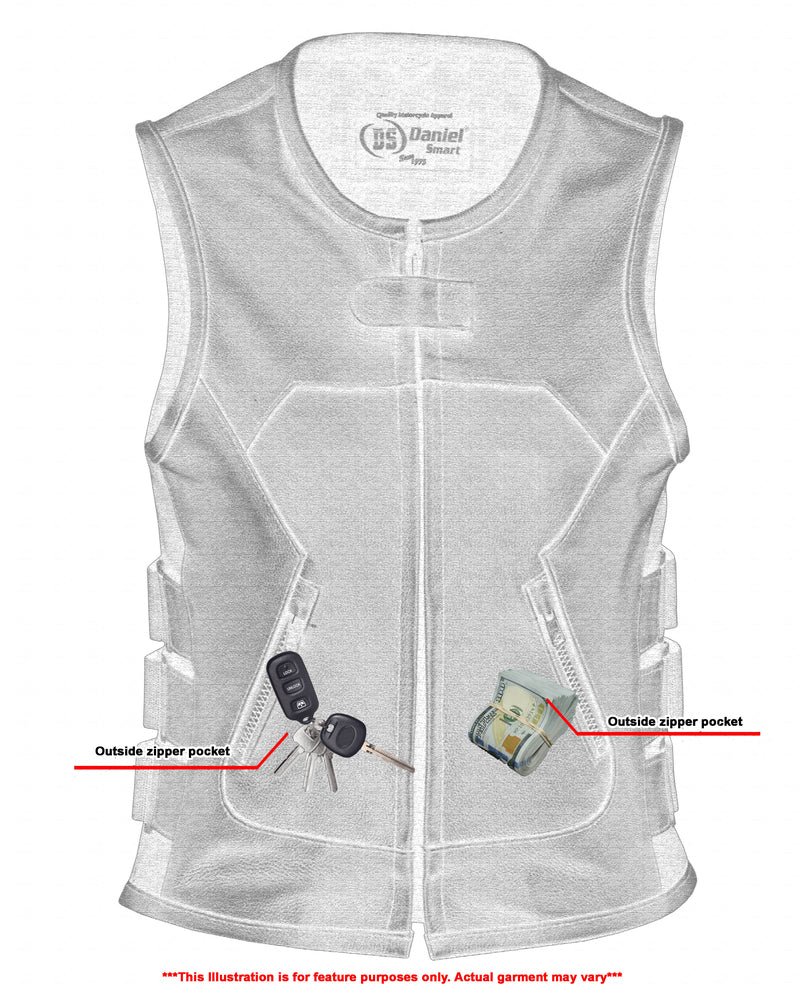 Urbella Women's leather motorcycle vest Women's Leather Vests Renegade Classics