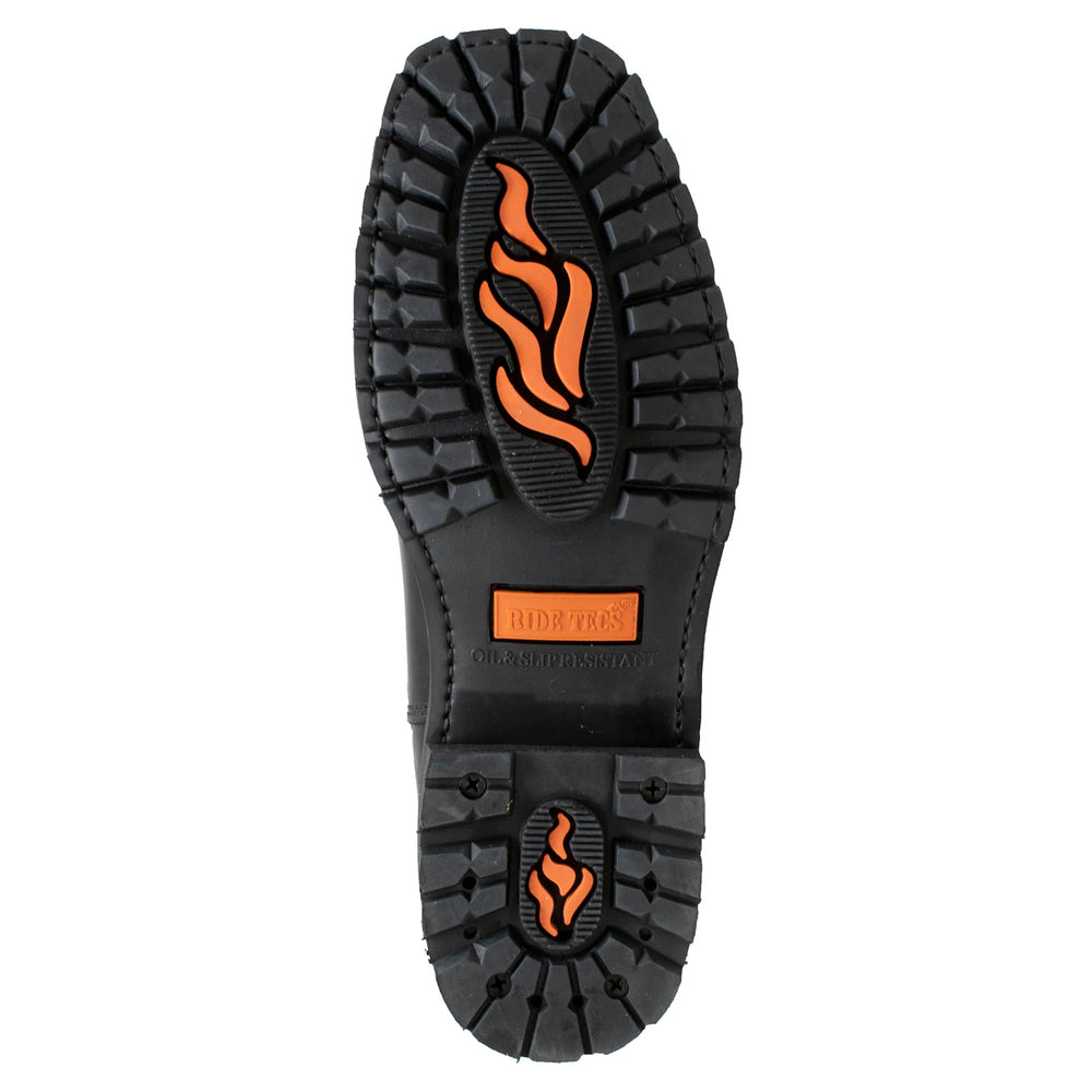 Strikewalk Men's leather motorcycle boots - Black Men's Footwear Adtec Footwear