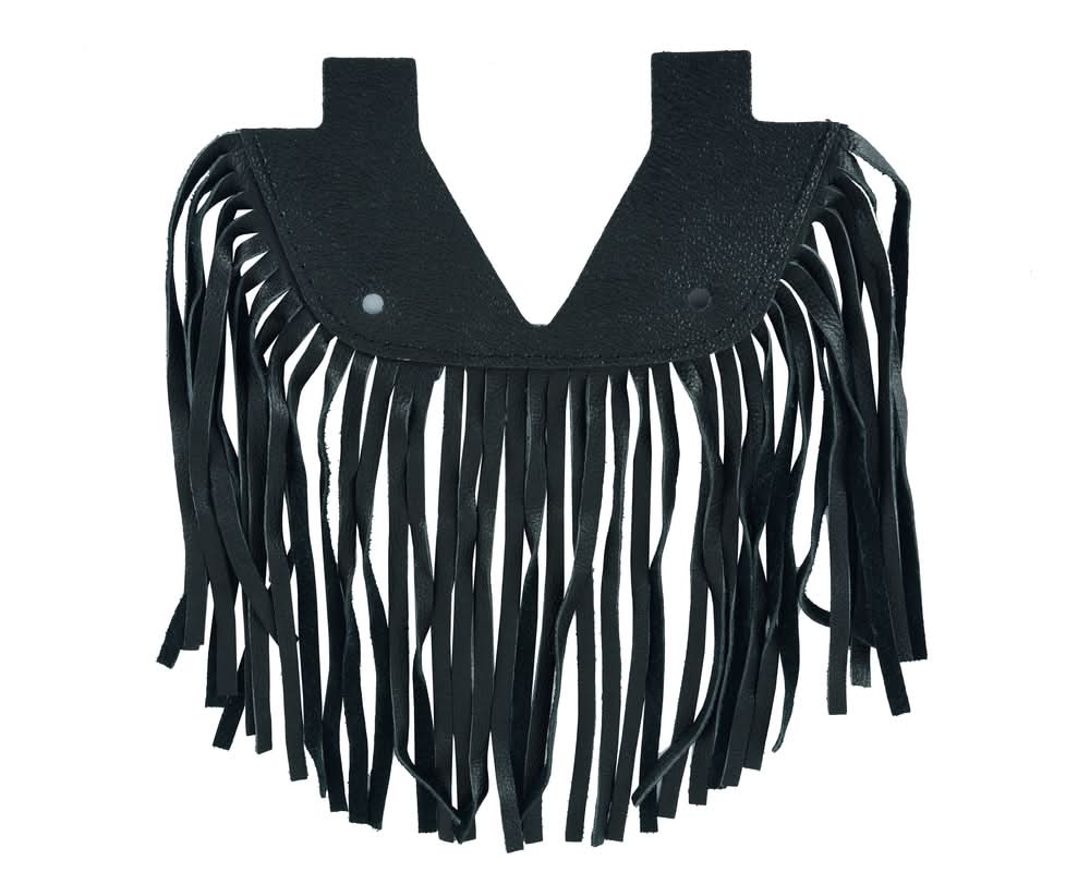 B1004 Black Leather Floor Boards with Fringe - Small Miscellaneous Renegade Classics