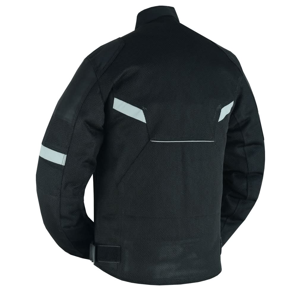 Dynamic Mens Mesh Motorcycle Jacket – Black Men's Textile Jackets Renegade Classics
