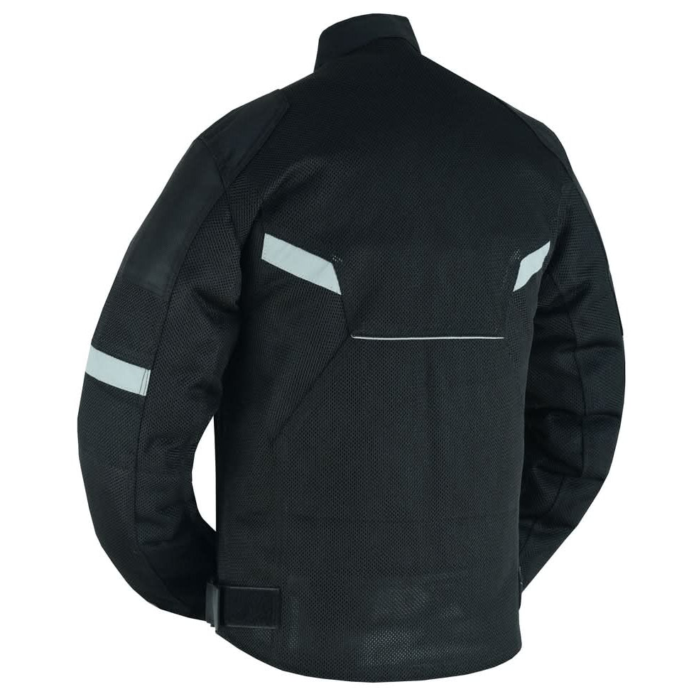 Dynamic Mens Mesh Motorcycle Jacket – Black Men's Textile Jackets Renegade Classics