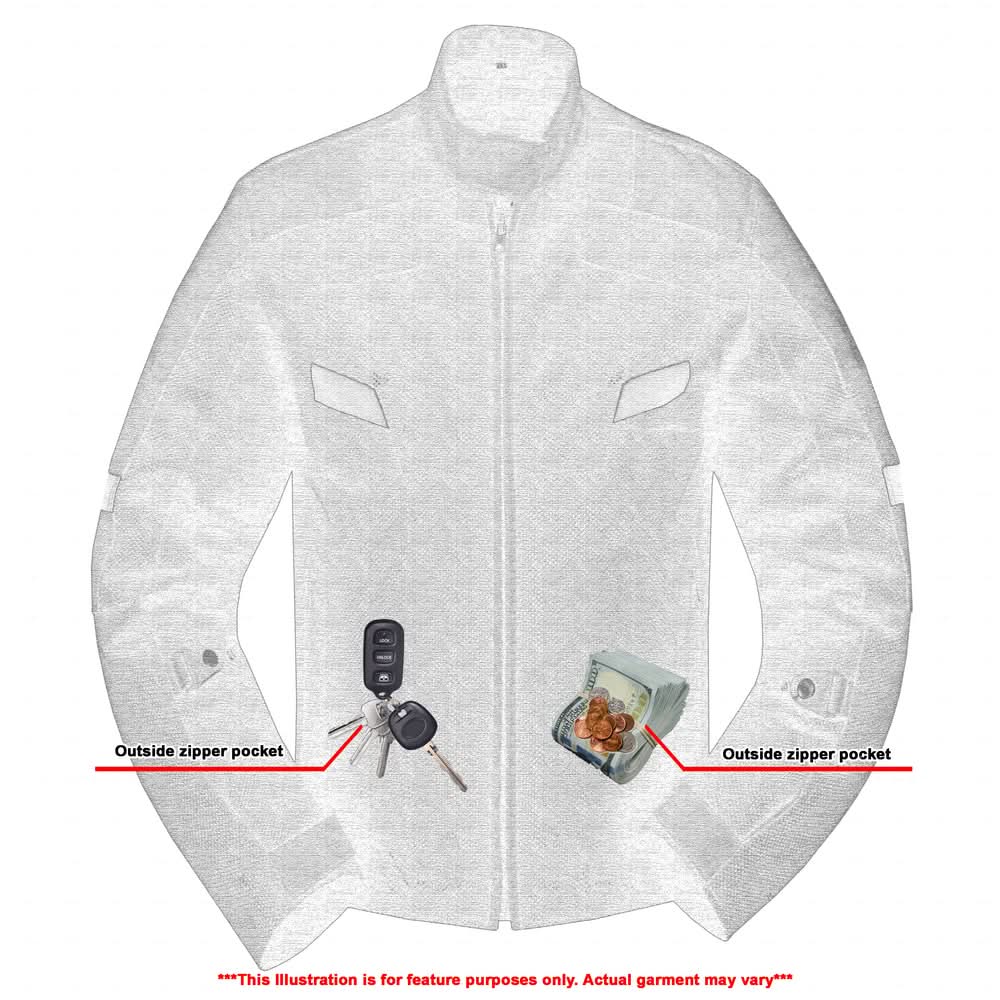 Dynamic Mens Mesh Motorcycle Jacket – Black Men's Textile Jackets Renegade Classics