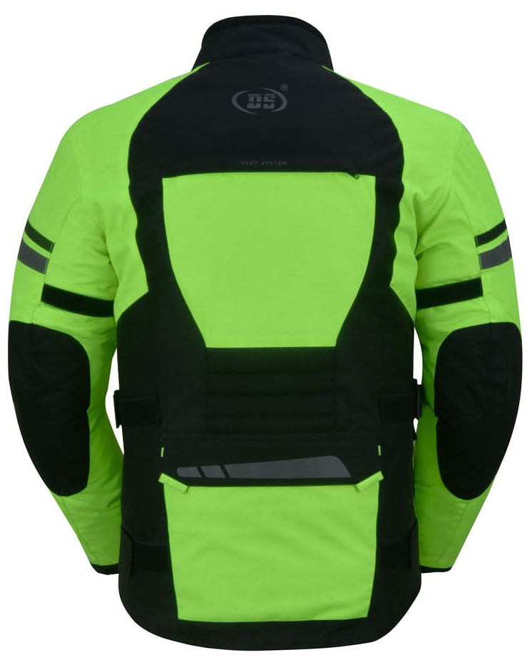 Prism Hi-Vis Mens Textile Motorycyle Jacket Men's Textile Jackets Renegade Classics