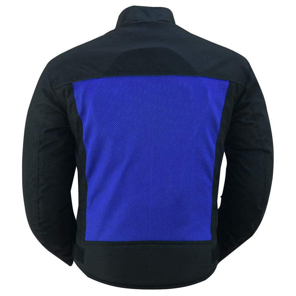 SkyCross Micro Mesh Mens Motorcycle Jacket - Blue Men's Textile Jackets Renegade Classics