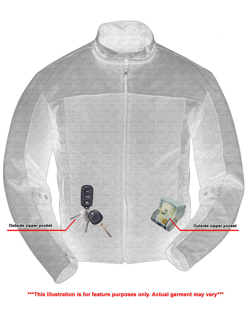 SkyCross Micro Mesh Mens Motorcycle Jacket - Blue Men's Textile Jackets Renegade Classics