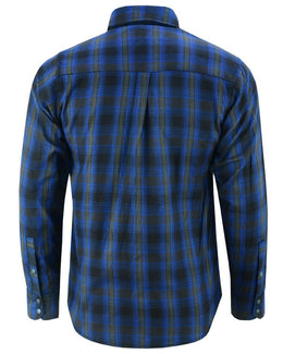 Alpha Check Men's Daze Plaid Flannel Shirt - Blue and Black Flannel Renegade Classics