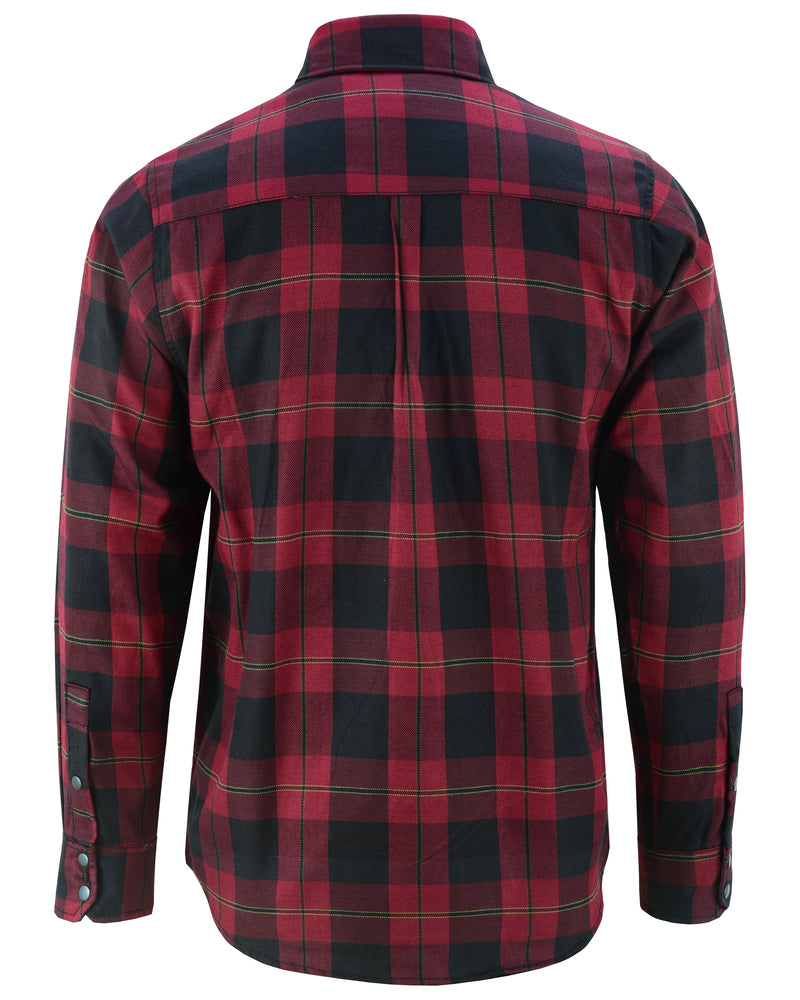 Alpha Check Men's Adventure Plaid Flannel Shirt - Red and Black