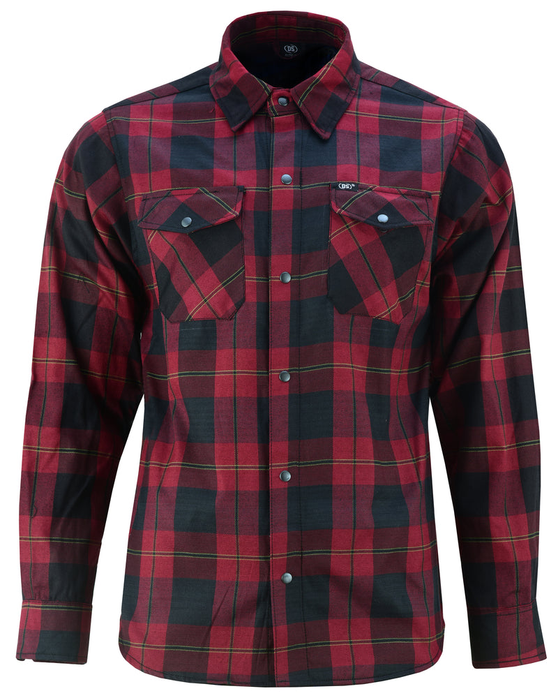 DS4682 Flannel Shirt - Red and Black
