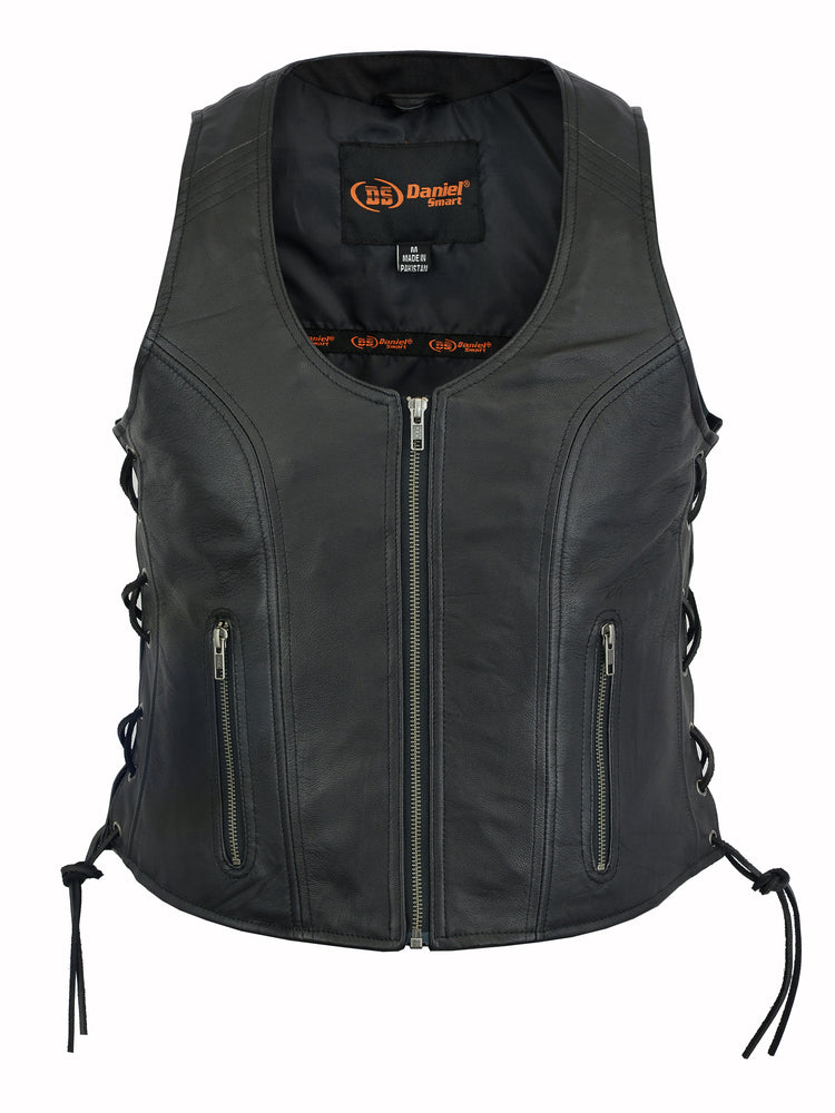 Everess Women's leather motorcycle vest Women's Leather Vests Renegade Classics