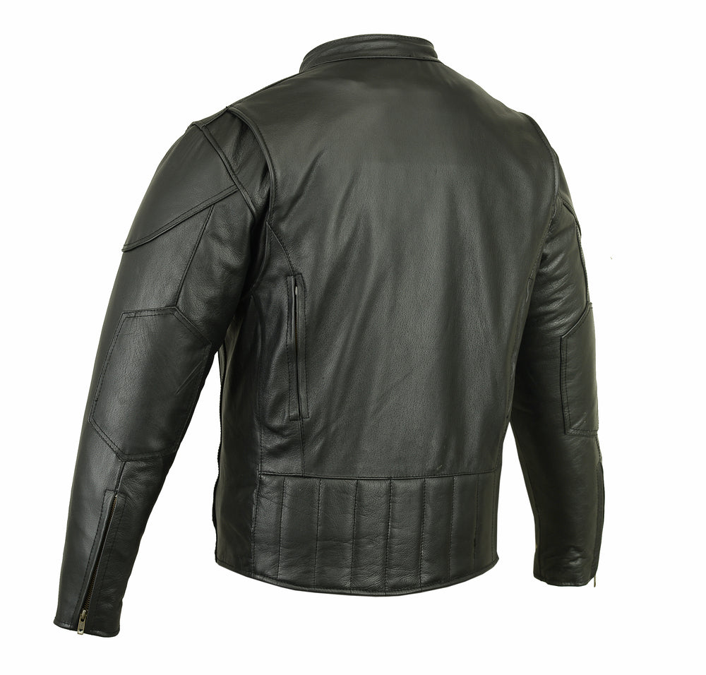 Blackout Men’s Black Leather Motorcycle Jacket Men's Leather Jackets Renegade Classics