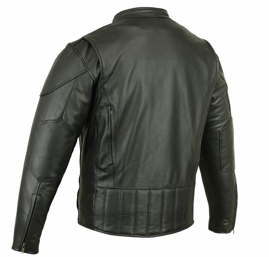 Blackout Men’s Black Leather Motorcycle Jacket Men's Leather Jackets Renegade Classics