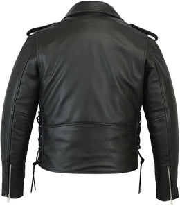 Murphy Men’s Leather Motorcycle Jacket - Black Men's Leather Jackets Renegade Classics